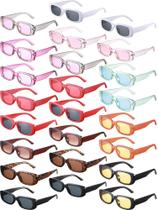Óculos de sol Flutesan Retangle Y2K Retro Style 24 pares