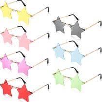 Óculos de sol Flutesan Star Rimless Pentagram 7 pares para homens