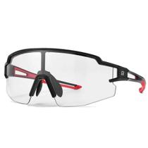 Óculos de sol fotocromático esportivo com proteção UV400 10173 - Preto/Vermelho - Rockbros