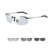 Óculos de Sol Fotocromáticos e Polarizados Unissex - Meia Armação Clássica Vintage