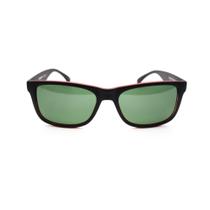 Óculos de Sol Freesurf Quadrado Masc 1004 C2 Preto e Vermelho Fosco Lentes Verdes Polarizadas Gril