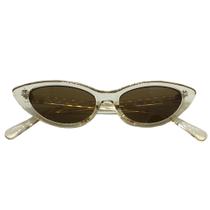 Óculos de sol Gatinho Nude Transparente lente Marrom UV