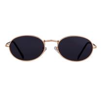 Óculos de Sol GIFIORE Oval Vintage Retro - Armação Dourada e Lentes Cinzas Óculos de Sol GIFIORE Oval Vintage Retro - Armação Dourada e Lentes Cinzas