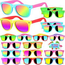 Óculos de sol GIFTINBOX Kids Neon de 3 a 8 anos UV400, pacote com 16 Óculos de sol GIFTINBOX Kids Neon de 3 a 8 anos UV400, pacote com 16