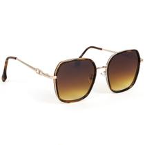 Óculos De Sol Grande Feminino Armação Fina Proteção UV