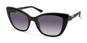 Óculos de sol GUESS Retro Inspired Cat Eye Shiny Black para mulheres
