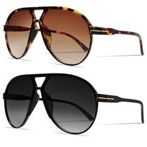 Óculos de sol GUVIVI Retro Aviator Oversized 70s Vintage para mulheres e homens