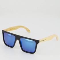 Óculos de Sol Hang Loose Sunny Bambu Preto e Azul