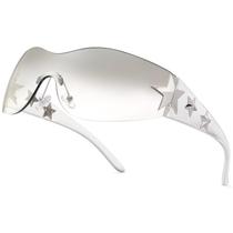 Óculos de Sol Haqptul Y2K - Modelo Rimless Star Wrap Around