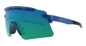Oculos De Sol Hb Apex Wavy Matte Blue Green Chrome Top Linha