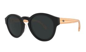 Óculos de sol hb buzz matte black wood gray polarized