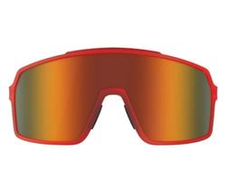 Oculos de sol hb grinder matte dark red/orange espelhado