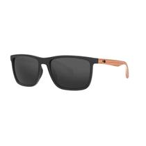 Oculos de Sol Hb Iconic Matte Black Wood Gray