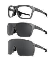 Óculos De Sol Hb Presto Clip On Graphene/black Preto Cinza