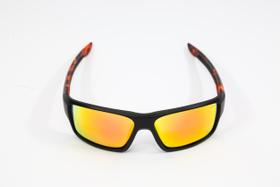 Óculos de Sol HD Oahu Amarelo Fogo Acetato Preto com Lentes Polarizadas em Policarbonato