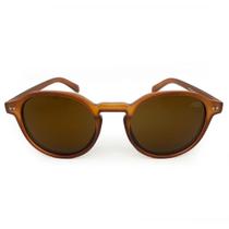 Óculos de sol HD Round Caramelo armação hastes caramelo transparente lentes proteção UV