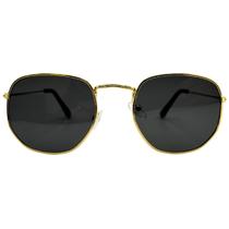 Óculos de Sol Hexagonal Classico Casual Unissex Com Proteção UV400 Feminino Masculino Metal - Joachim
