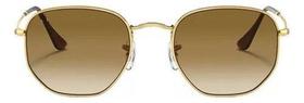 Óculos De Sol Hexagonal Dourado Lentes Marrom Antiriscos Degrade Cristal Solares Prot.uv400 Óculos De Sol Hexagonal Dourado Lentes Marrom Antiriscos Degrade Cristal Solares Prot.uv400