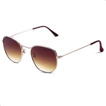 Oculos de Sol Hexagonal Masculino Feminino Clássico Moda Retro Proteção UVA