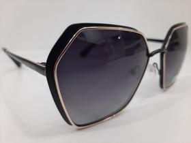 Óculos de Sol hexagonal preto