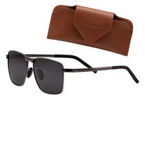 Óculos de Sol HROCH Modelo Milano, Polarizado UV400, Armação Metal, Lentes Policarbonato, Design Italiano Óculos de Sol HROCH Modelo Milano, Polarizado UV400, Armação Metal, Lentes Policarbonato, Design Italiano