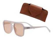 Óculos De Sol Hroch Modelo Romana, Com Proteção Uv400 com Case em Couro Óculos De Sol Hroch Modelo Romana, Com Proteção Uv400 com Case em Couro