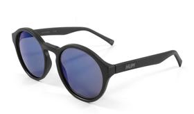 Óculos de Sol HUPI KONA Preto Fosco Lente Azul Espelhado Feminino Proteção UV400