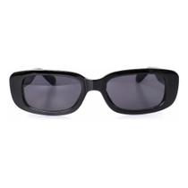 Óculos de sol hype retangular preto retrô vintage masculino feminino ccl