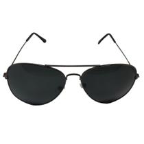Óculos de Sol Infantil Aviador Rik9 Proteção UV400 -07 Prata e Preto Idade Acima de 3 anos