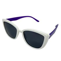 Óculos De Sol Infantil Branco Roxo My1610 Uv 400 Protection