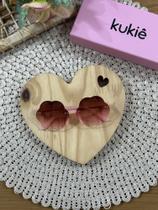 Óculos de Sol Infantil Kukiê Verão Rosa Flor Óculos de Sol Infantil Kukiê Verão Rosa Flor