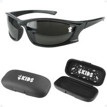 Óculos de Sol Infantil Menino Esportivo Lentes Ovais Proteção UV com Case Premium Original Tema Astronauta Presente