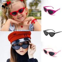 Óculos De Sol Infantil Retrô Gatinho Proteção Uv