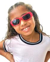 Óculos de Sol Infantil Retro Retangula Blogueira Criança Óculos de Sol Infantil Retro Retangula Blogueira Criança