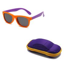 Óculos de sol infantil silicone flexível com caixa sea kids
