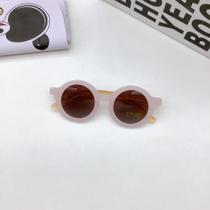 Óculos De Sol Infantis Com Armação Redonda, Leves, Em PC, Com Pintura Elástica, Fofos, Para Meninos