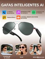 Óculos de Sol Inteligentes Aviator SACOSDING com Tradução IA e Proteção Anti-UV Óculos de Sol Inteligentes Aviator SACOSDING com Tradução IA e Proteção Anti-UV