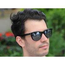 Óculos De Sol Jackdaw Masculino 43 Preto E Azul Espelhado