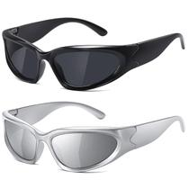 Óculos de Sol JASPIN Y2K - Armação Oval, com Proteção UV400 - Unissex Óculos de Sol JASPIN Y2K - Armação Oval, com Proteção UV400 - Unissex