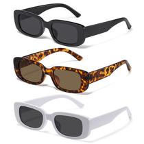 Óculos de sol JASPIN Y2K Óculos de sol retangulares UV400 para mulheres e homens