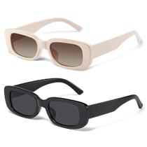 Óculos de sol JASPIN Y2K Óculos de sol retangulares UV400 para mulheres e homens