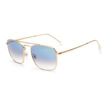 Óculos de Sol JIM HALO - Estilo Retro Aviador Quadrado com Lentes Douradas