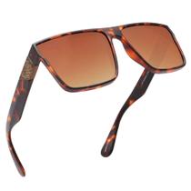 Óculos de sol JIM HALO Retro Polarizados Flat Top Square UV400