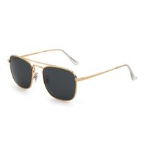 Óculos de Sol JIM HALO Retro Quadrado Aviador - Lentes Douradas/Cinza Óculos de Sol JIM HALO Retro Quadrado Aviador - Lentes Douradas/Cinza