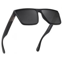 Óculos de Sol JIM HALO Retro Quadrados Polarizados UV400 - Preto e Cinza Óculos de Sol JIM HALO Retro Quadrados Polarizados UV400 - Preto e Cinza