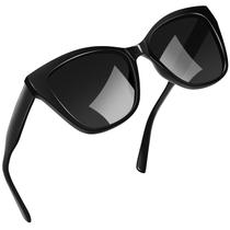 Óculos de sol Joopin Black Cateye Acetate polarizados para mulheres