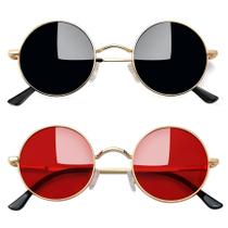 Óculos de sol Joopin Black Polarized Round UV400 para mulheres e homens Óculos de sol Joopin Black Polarized Round UV400 para mulheres e homens