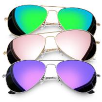 Óculos de sol Joopin Designer Aviation Polarized UV400, pacote com 3 Óculos de sol Joopin Designer Aviation Polarized UV400, pacote com 3