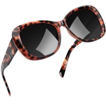Óculos de sol Joopin Oversized Acetate Polarized UV400 Leopard