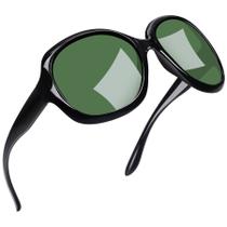 Óculos de sol Joopin Oversized Black Frame, pintados de verde para mulheres